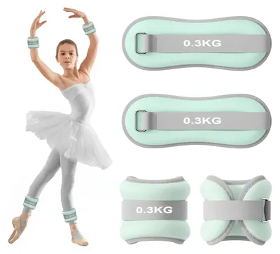 Zdjęcie produktu dla Obciążniki na nadgarstki i kostki, 0,3 kg, 2 sztuki, do ćwiczeń Pilates