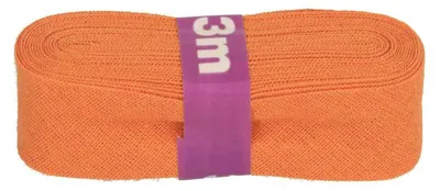 Schrägband 3m x 20mm Baumwolle gefalzt  pastellorange