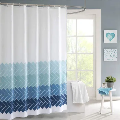 Produktbild von Duschvorhang Textil 200x200 Gradient Twill Schimmelresistenter und Wasserabweisend Shower Curtain, Gradient Twill