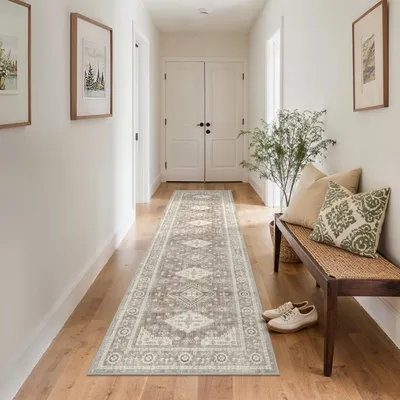 Immagine prodotto di Omgoods - Tappeto vintage, 80 x 300 cm - Lavabile e antiscivolo