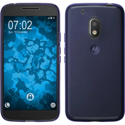 Produktbild von PhoneNatic Case kompatibel mit Motorola Moto G4 Play - lila Silikon Hülle transparent + 2 Schutzfolien