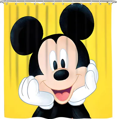 Obrázok produktu pre Dizajnová multifunkčná záclona žltá 180x180 cm - Mickey mouse
