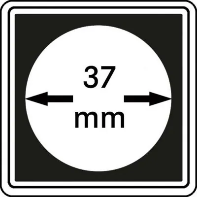 Zdjęcie produktu dla Lindner 2240037, kapsułki na monety, kwadratowe, 37 mm, opakowanie 4 sztuk
