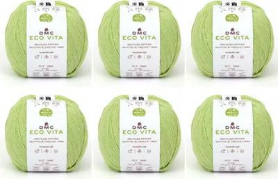 Immagine prodotto di 6x DMC Eco Vita – Filato composto da 80% di cotone riciclato e 20% di fibre riciclate, 388 (colore 138)