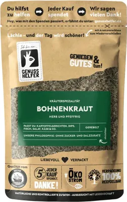Produktbild von Bohnenkraut getrocknet & gerebelt, Gewürz ohne Zusatzstoffe, 45g