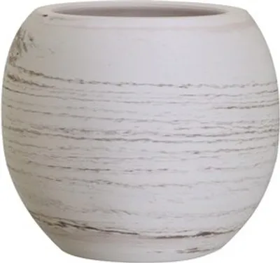 Produktbild von Übertopf Keramik bauchig Lava 14x14x12cm creme-marmoriert, handmade