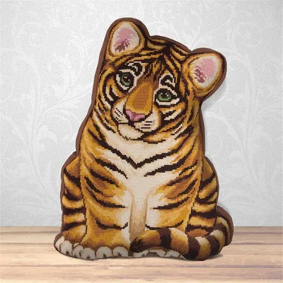 Produktbild von Panna Kreuzstichset Kissen "Mein Tigerjunges" 31x41cm, Zählmuster