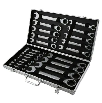 Produktbild von 22tlg Ratschenschlüsselset 6mm-32mm Ringschlüssel Maulschlüssel Satz für Garage Set