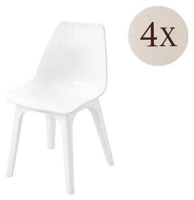 Produktbild von Montivilla - Außenstuhl, Weiß, 4 Stühle Italy