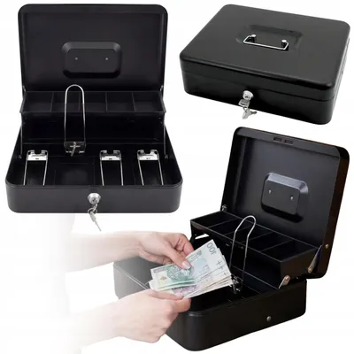 Produktbild von Kassenschließfach mit Schlüssel, Tresor, Schließfach, Geld, Münzen, Banknoten, Metall
