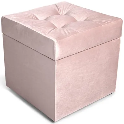 Obrázek produktu pro MG Design, polohovací taburet, růžová barva, 45x45 cm - úložný prostor 50 litrů, nosnost až 300 kg, ihned k použití, snadno se udržuje, vhodný do obývacího pokoje i chodby