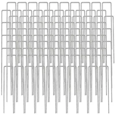 Immagine prodotto di Ancoraggi a terra in acciaio - Pali di fondazione - Fissaggio per giardini - Extra resistenti - 3 mm - 150x25 mm - Zincati