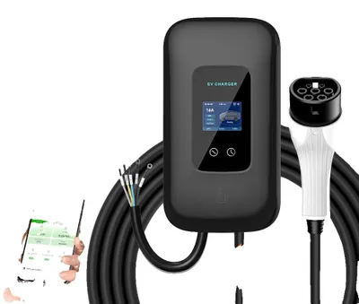 Zdjęcie produktu dla Ładowarka do samochodów elektrycznych, inteligentne sterowanie za pomocą aplikacji, funkcje bezpieczeństwa, 11 kW, 16A, trójfazowa