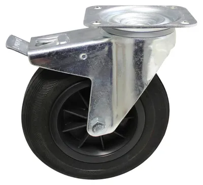 Produktbild von Lenkrolle mit Bremse, Ø 200mm, Tragfähigkeit bis 205 kg