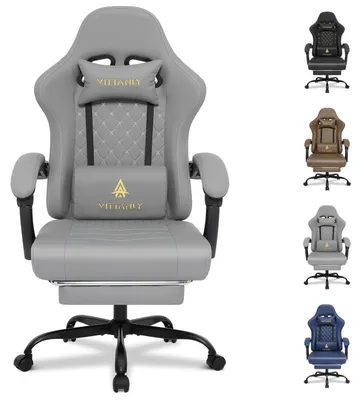 Immagine prodotto di Sedia da gaming ergonomica con poggiapiedi regolabile