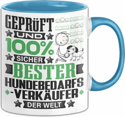 Produktbild von Hundebedarfsverkäufer Geschenk Lustiger Spruch für Hundebedarfsverkäufer Geschenkidee Bester Hundebedarfsverkäufer Der Welt (Blau)