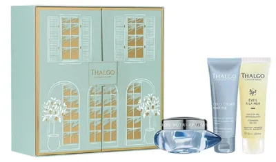 Immagine prodotto di Set regalo Thalgo: Eveil à la Mer - Gel detergente viso 50 ml + Crema viso lenitiva "Cold Cream Marine" 50 ml + Maschera viso lenitiva "Cold Cream Marine SOS" 50 ml