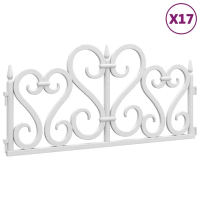 Immagine prodotto di vidaXL Bordatura per prato 17 pz. Bianco 10 m PP