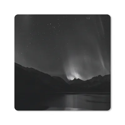 Produktbild von MuchoWow® Mauspad Mousepad Berge - Nordlichter - Weltraum 30x30 cm - Mousepads - Maus Mat - Pad - Mausunterlage - Gaming