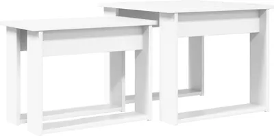 Immagine prodotto di vidaXL Set di tavolini 2 pezzi in legno bianco