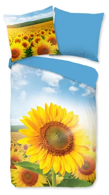 Productafbeelding van Good Morning Dekbedovertrek "zonnebloemen" - Multi - (135x200 cm) - Katoen