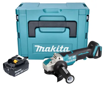 Produktbild von Makita DGA 520 M1JX1 Akku Winkelschleifer 18 V 125 mm X-LOCK Brushless + 1x Akku 4,0 Ah + Makpac - ohne Ladegerät
