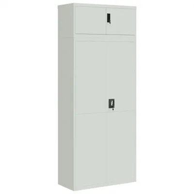 Produktbild von vidaXL Aktenschrank Hellgrau 90x40x220 cm Stahl