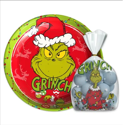 Produktbild von The Grinch Keksteller Rot & Gebäckstüten – 2-teiliges Set