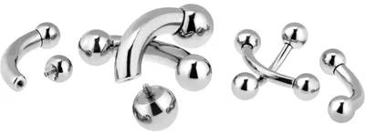 Produktbild von Bauchnabel-Piercing, Rook Piercing Chirurgenstahl Banane