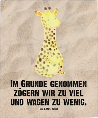 Produktbild von Mr. & Mrs. Panda Bettdecke Giraffe Zufrieden - Sandig - Geschenk, Sofadecke, Glück, Abenteuer, Tagesdecke, Afrika, Kuscheldecke, Couchdecke, Warme Decke