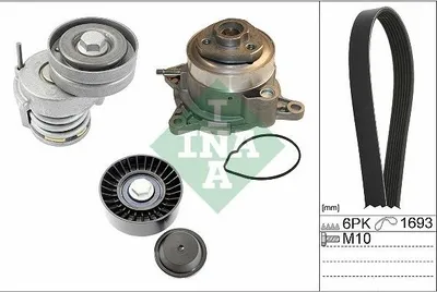 Produktbild von Wasserpumpe + Keilrippenriemensatz INA 529 0534 30