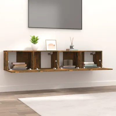 Produktbild von vidaXL TV-Schränke 2 Stk. Räuchereiche 80x30x30 cm Holzwerkstoff