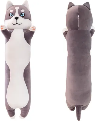 Produktbild von Hund Husky 110 cm Plüschtier Maskottchen Kuscheltier Kuschelig Weiches