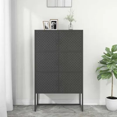 Obrázek produktu pro Maison Exclusive – vysoká skříňka, antracitová, 80 × 35 × 135 cm, ocel