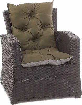 Produktbild von Garten sitzkissen Grün, Polyrattan-Gartenstuhl Kissen 50x50x55cm Kissen für Rattan-Sesselkissen Sitzkissen für Gartenmöbel aus rattan-Loungekissen