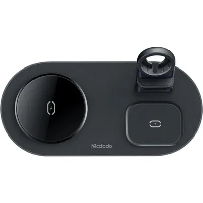 Produktbild von Mcdodo Charger Trio kabelloses Ladepad fr Telefon/TWS/Apple Watch, 15 W, Schwarz