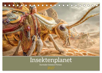 Produktbild von Insektenplanet - Surrealer Science-Fiction (Tischkalender 2027 DIN A5 quer), CALVENDO Monatskalender