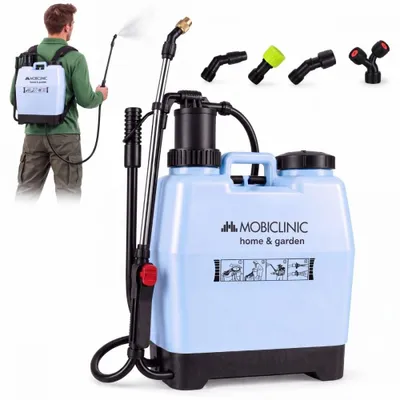 Produktbild von Mobiclinic, Rückenspritz, Fumibug, Fassungsvermögen 16L, Gartenarbeit, Druck mit Pumpe, 4 verstellbare Düsen, 2,6 kg, Pflanzenpflege