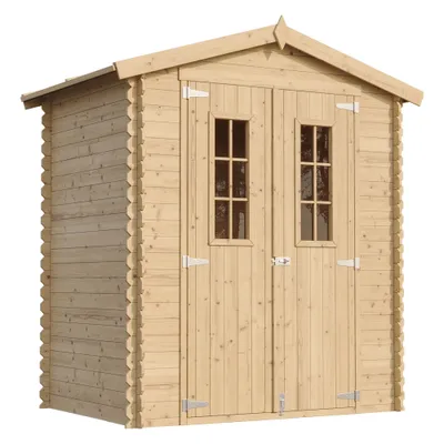 Image de Abri de jardin en bois TIMBELA M367C - L196xL136xH218 cm/ 1.98 m2