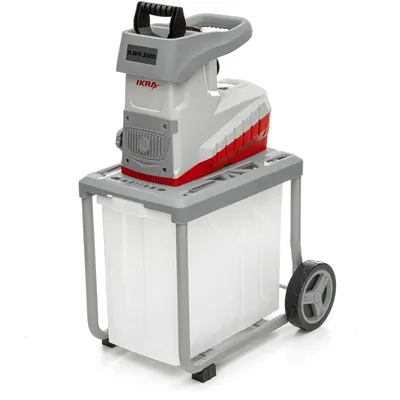 Productafbeelding van IKRA Elektro takkenhakselaar, tuinhakselaar ILWH 3000 | 3000 W | Geschikt voor takken tot 45 mm | Automatische takkeninvoer | Gecertificeerd met het "Blauer Engel" keurmerk | Inclusief opvangbak van 60 liter