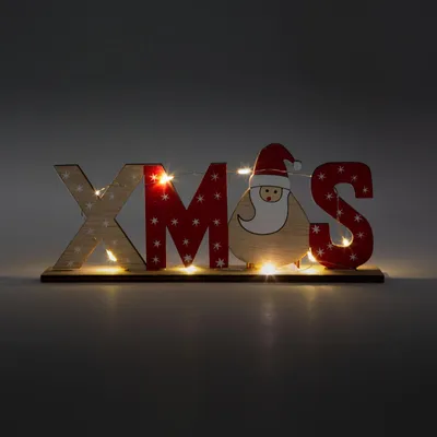 Produktbild von LED-Weihnachtsregaldeko - Nikolaus - 21 x 4 x 8,5 cm
