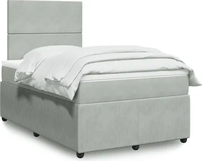 Produktbild von Maison Exclusive - Boxspringbett mit Matratze Hellgrau 120x200 cm Samt