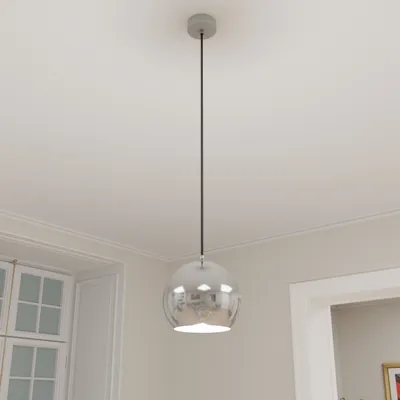 Produktbild von Pendelleuchte Kugelschirm Chrom E27 Metall Hängelampe Esszimmer Küche