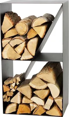 Produktbild von MAGNUS Brennholzregal R142 Schwarz Kaminregal Holzregal Ofenregal **