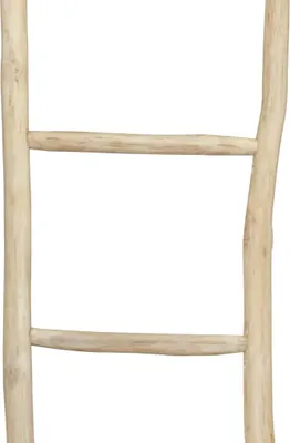 Produktbild von vidaXL Handtuchhalter Leiter mit 5 Sprossen Teak 45 x 150 cm