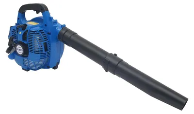 Obrázok produktu pre Fúkač lístia – model na batoh, benzínový – 25,4 cm³, dvojtaktný motor – vysoký výkon fúkania – vhodný do záhrady a na dvor – modrej farby