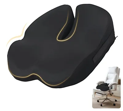 Image de Coussin de siège ergonomique en mousse à mémoire de forme, de forme en U, pour chaises de bureau