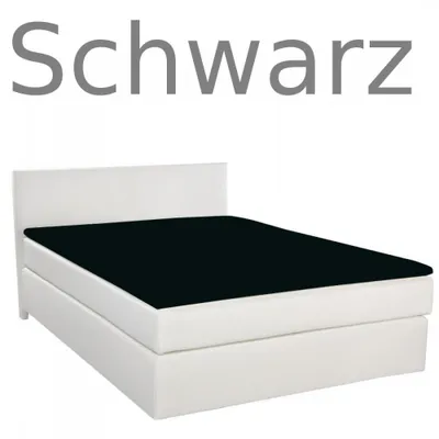 Zdjęcie produktu dla Prześcieradło z gumką Jersey Topper, czarne, 180x200 – 200x200 cm, 100% bawełna
