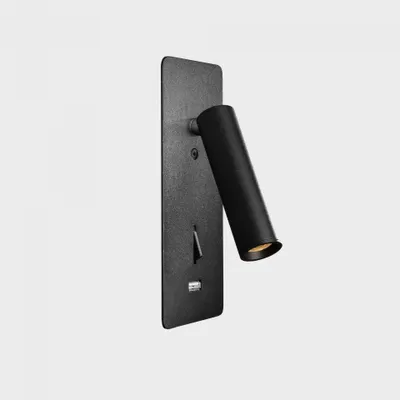 Immagine prodotto di KOHL LIGHTING SIGN Applique da incasso con luce di lettura, nera, 3 W, CRI 80, 3000 K, non dimmerabile