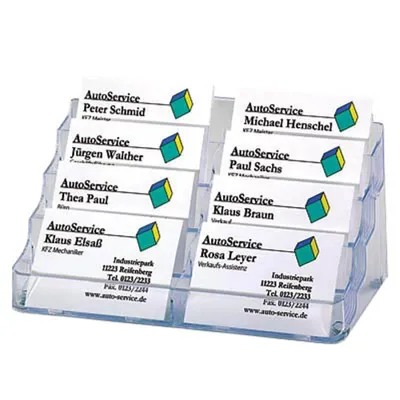 Produktbild von SIGEL VA138 Visitenkarten-Aufsteller, glasklar, für bis zu 560 Karten (max. 94x85 mm)